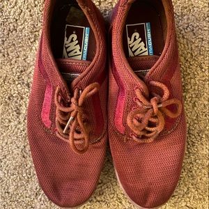 Maroon/dark red womens vans size 8